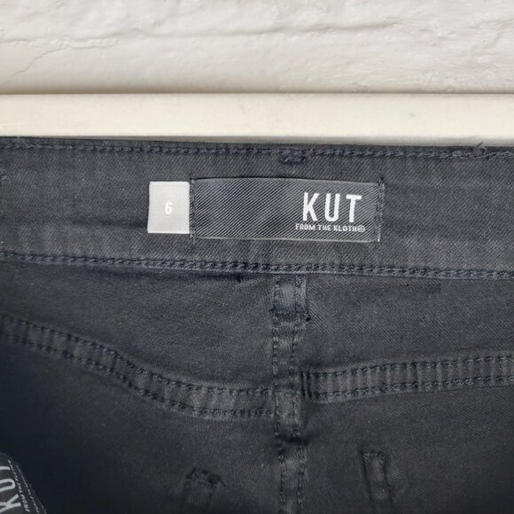 Kut From The Kloth Women's Size 6 Jeans Reese Fab Ab Ankle Straight Leg Black - Picture 7 of 9